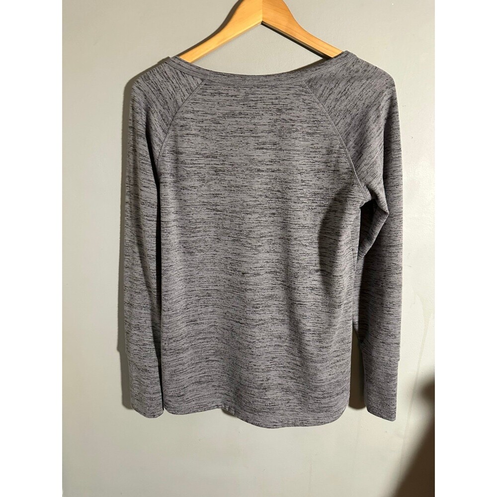 Athleta Charcoal Heather Gray Long Sleeve Pullover - Picture 2 of 4